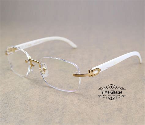 rimless buffalo horn glasses|cartier buffalo horn glasses price.